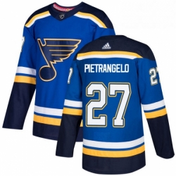 Mens Adidas St Louis Blues 27 Alex Pietrangelo Premier Royal Blue Home NHL Jersey 