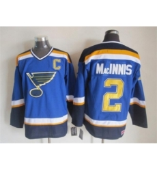 NHL St.Louis Blues #2 MacINNIS blue jerseys