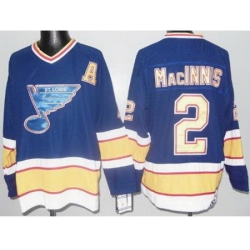 St. Louis Blues 2 Al MacInnis Light Blue NHL Jersey