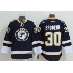 St. Louis Blues #30 Martin Brodeur Navy Blue Third Stitched NHL Jersey