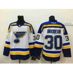 nhl jerseys st. louis blues #30 brodeur white