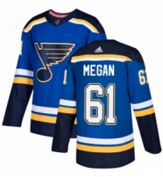 Youth Adidas St Louis Blues 61 Wade Megan Premier Royal Blue Home NHL Jersey 