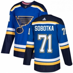 Youth Adidas St Louis Blues 71 Vladimir Sobotka Authentic Royal Blue Home NHL Jersey 