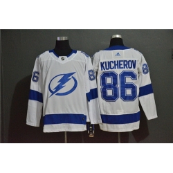 Lightning 86 Nikita Kucherov White Adidas Jersey