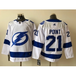 Mens Adidas Tampa Bay Lightning 21 Brayden Point Premier White Home NHL Jersey