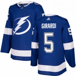 Mens Adidas Tampa Bay Lightning 5 Dan Girardi Premier Royal Blue Home NHL Jersey 