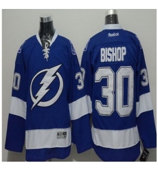 Tampa Bay Lightning #30 Ben Bishop Blue Stitched NHL Jersey