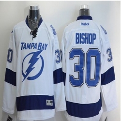 Tampa Bay Lightning #30 Ben Bishop White Stitched NHL Jersey1