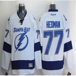 Tampa Bay Lightning #77 Victor Hedman White Stitched NHL Jersey