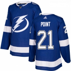 Youth Adidas Tampa Bay Lightning 21 Brayden Point Authentic Royal Blue Home NHL Jersey 