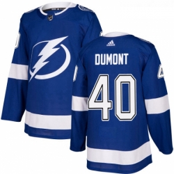 Youth Adidas Tampa Bay Lightning 40 Gabriel Dumont Authentic Royal Blue Home NHL Jersey 