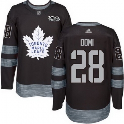 Maple Leafs #28 Tie Domi Black 1917 2017 100th Anniversary Stitched NHL Jersey