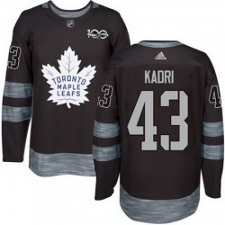 Maple Leafs #43 Nazem Kadri Black 1917 2017 100th Anniversary Stitched NHL Jersey