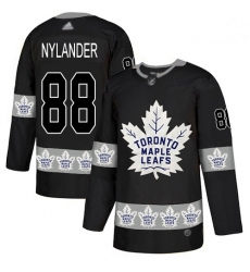 Maple Leafs 88 William Nylander Black Authentic Team Logo Fashion Stitched Hockey Jersey