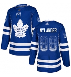 Maple Leafs 88 William Nylander Blue Home Authentic Drift Fashion Stitched Hockey Jersey