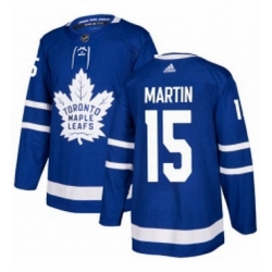 Mens Adidas Toronto Maple Leafs 15 Matt Martin Premier Royal Blue Home NHL Jersey 