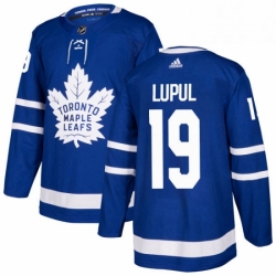 Mens Adidas Toronto Maple Leafs 19 Joffrey Lupul Authentic Royal Blue Home NHL Jersey 