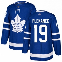 Mens Adidas Toronto Maple Leafs 19 Tomas Plekanec Authentic Royal Blue Home NHL Jerse