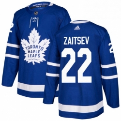 Mens Adidas Toronto Maple Leafs 22 Nikita Zaitsev Authentic Royal Blue Home NHL Jersey 