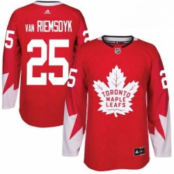 Mens Adidas Toronto Maple Leafs 25 James Van Riemsdyk Authentic Red Alternate NHL Jersey 