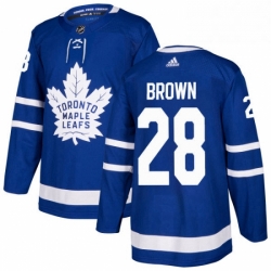 Mens Adidas Toronto Maple Leafs 28 Connor Brown Premier Royal Blue Home NHL Jersey 