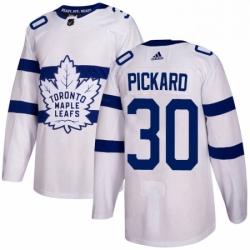 Mens Adidas Toronto Maple Leafs 30 Calvin Pickard Authentic White 2018 Stadium Series NHL Jersey 