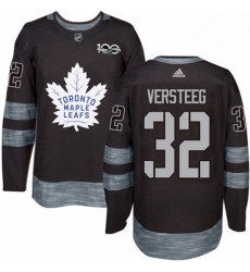 Mens Adidas Toronto Maple Leafs 32 Kris Versteeg Authentic Black 1917 2017 100th Anniversary NHL Jersey 