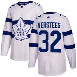 Mens Adidas Toronto Maple Leafs 32 Kris Versteeg Authentic White 2018 Stadium Series NHL Jersey 