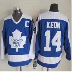 Toronto Maple Leafs #14 Dave Keon Blue White CCM Throwback Stitched NHL Jersey