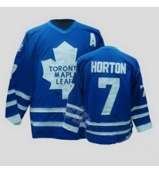 Toronto Maple Leafs 7 Tim Horton Blue CCM Throwback Jersey