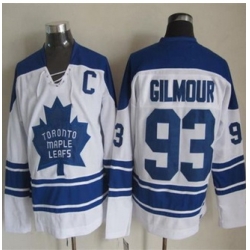 Toronto Maple Leafs #93 Doug Gilmour White CCM Throwback Third Stitched NHL Jersey