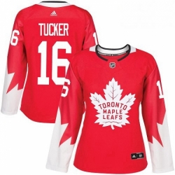 Womens Adidas Toronto Maple Leafs 16 Darcy Tucker Authentic Red Alternate NHL Jersey 