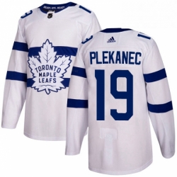 Youth Adidas Toronto Maple Leafs 19 Tomas Plekanec Authentic White 2018 Stadium Series NHL Jerse