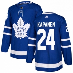 Youth Adidas Toronto Maple Leafs 24 Kasperi Kapanen Authentic Royal Blue Home NHL Jersey 