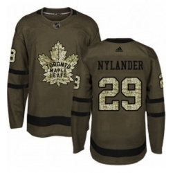 Youth Adidas Toronto Maple Leafs 29 William Nylander Authentic Green Salute to Service NHL Jersey 