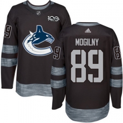 Canucks #89 Alexander Mogilny Black 1917 2017 100th Anniversary Stitched NHL Jersey