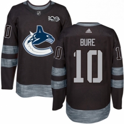 Mens Adidas Vancouver Canucks 10 Pavel Bure Premier Black 1917 2017 100th Anniversary NHL Jersey 