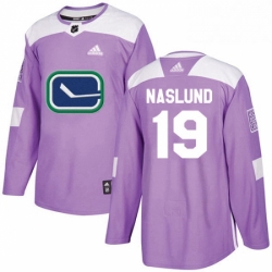 Mens Adidas Vancouver Canucks 19 Markus Naslund Authentic Purple Fights Cancer Practice NHL Jersey 