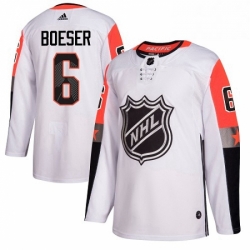 Mens Adidas Vancouver Canucks 6 Brock Boeser Authentic White 2018 All Star Pacific Division NHL Jersey 