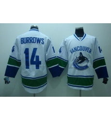 Vancouver Canucks  14 Burrows  white Jerseys