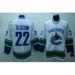 Vancouver Canucks 22 D.sedin white Jersey