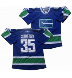 Vancouver Canucks #35 Schneider blue 3rd Jersey