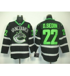 nhl vancouver canucks #22 d.sedin black jerseys A patch