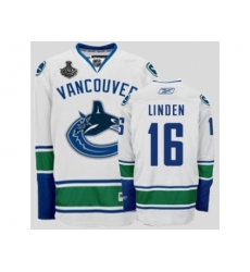 Canucks 2011 Stanley Cup Finals #16 Trevor Linden White Stitched Youth NHL Jersey