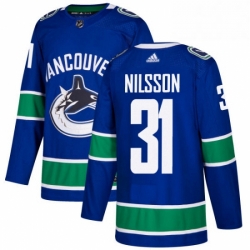 Youth Adidas Vancouver Canucks 31 Anders Nilsson Authentic Blue Home NHL Jersey 