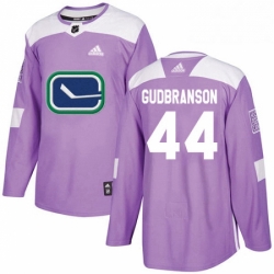 Youth Adidas Vancouver Canucks 44 Erik Gudbranson Authentic Purple Fights Cancer Practice NHL Jersey 