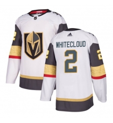 Men Vegas Golden Knights 2 Zach Whitecloud White Stitched Jersey