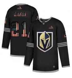 Men Vegas Golden Knights 21 Cody Eakin Black USA Flag Fashion Adidas Jersey