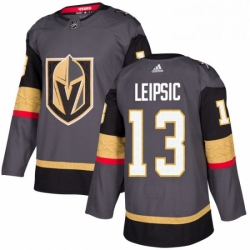 Mens Adidas Vegas Golden Knights 13 Brendan Leipsic Premier Gray Home NHL Jersey 