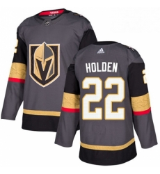 Mens Adidas Vegas Golden Knights 22 Nick Holden Premier Gray Home NHL Jersey 